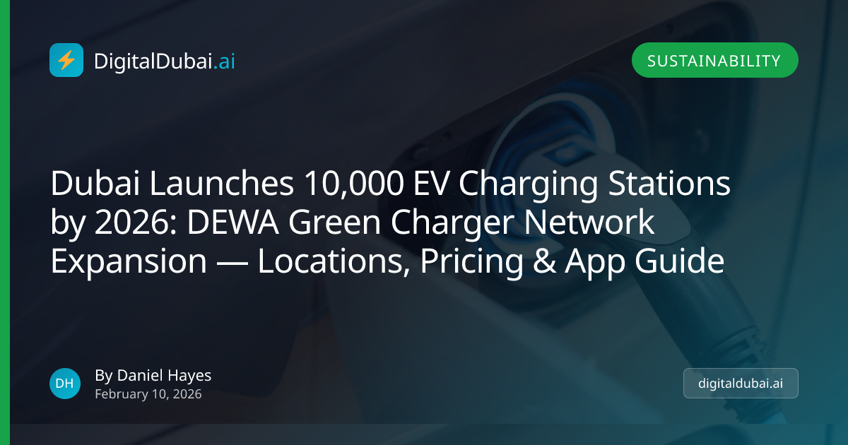 Dubai Launches 10 000 EV Charging Stations By 2026 DEWA Green Charger Opengraph Image